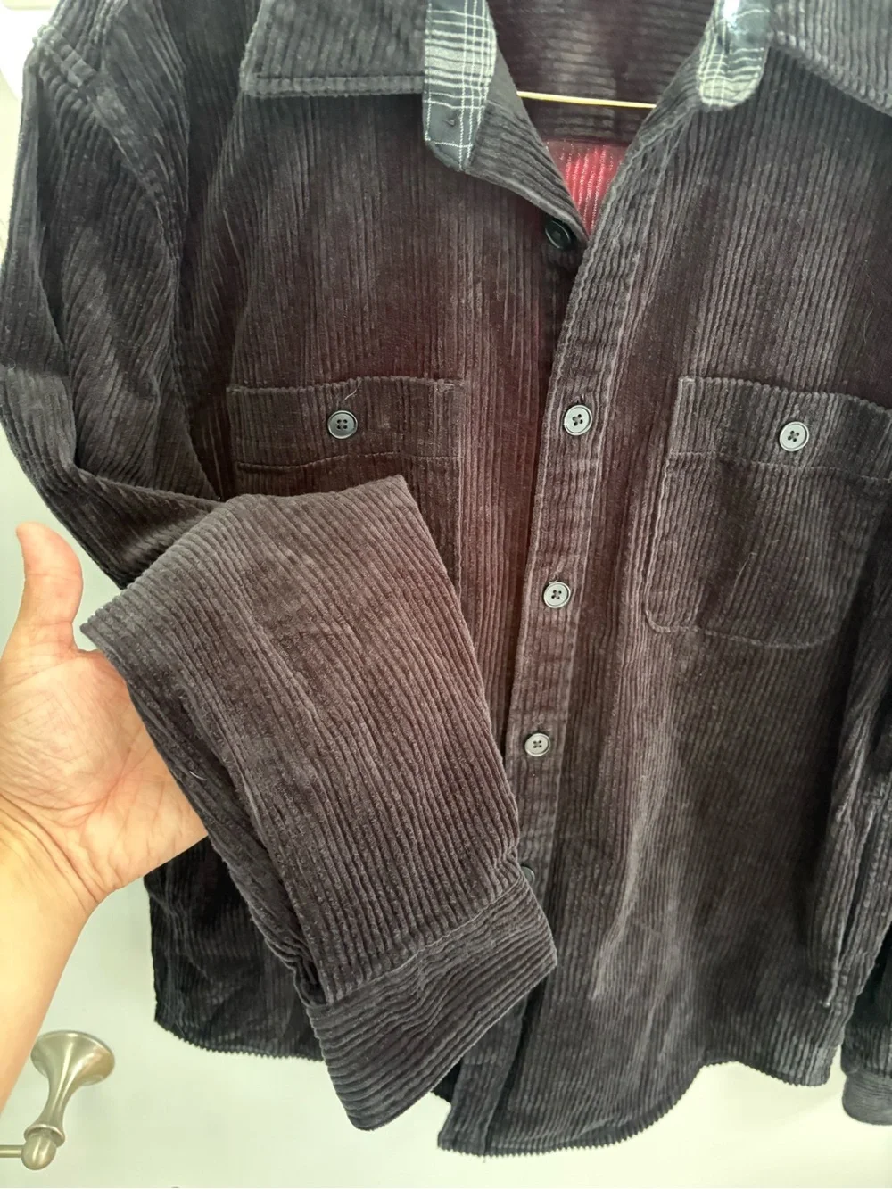 Bonobos black corduroy shirt jacket size medium